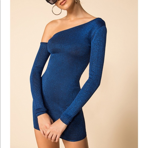 superdown Dresses & Skirts - Hope Knit Mini Dress in Black & Blue